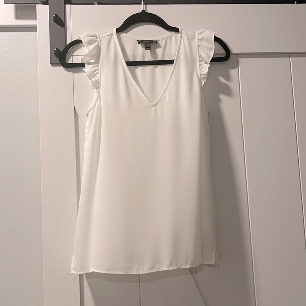 J Crew vintage semi sheer sleeveless blouse size 2